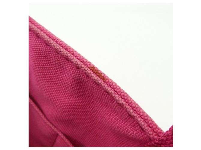 Borsa tote mini PRADA Triangle Logo Canapa Canvas Rosa BN2439 - vista 21
