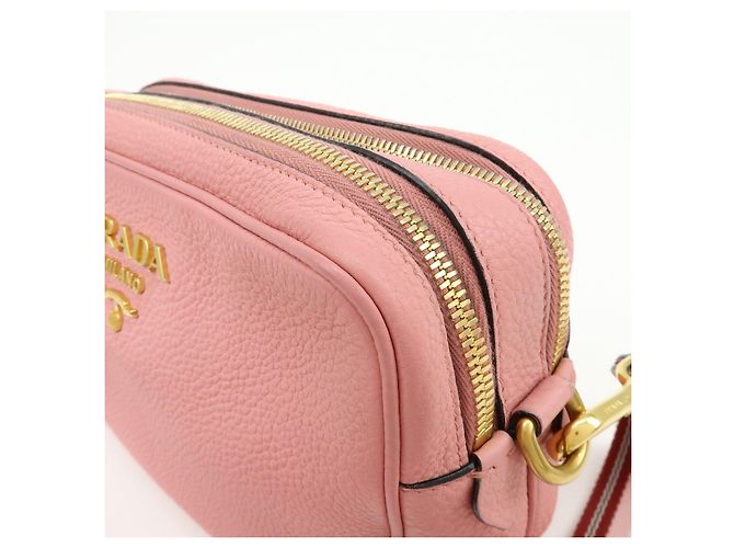 Borsa a spalla in pelle con logo PRADA Borsa a tracolla Borsa camera Rosa - vista 13