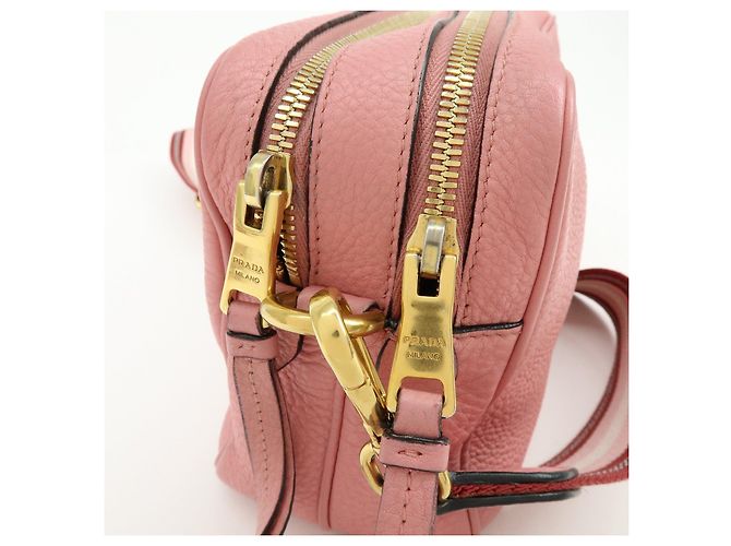 Borsa a spalla in pelle con logo PRADA Borsa a tracolla Borsa camera Rosa - vista 17