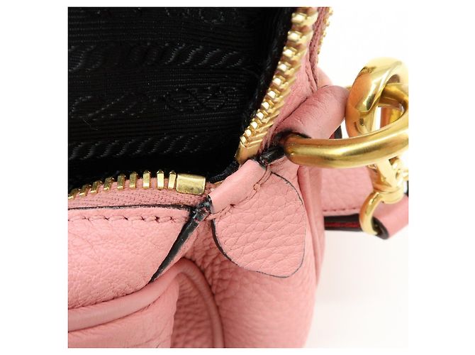 Borsa a spalla in pelle con logo PRADA Borsa a tracolla Borsa camera Rosa - vista 21