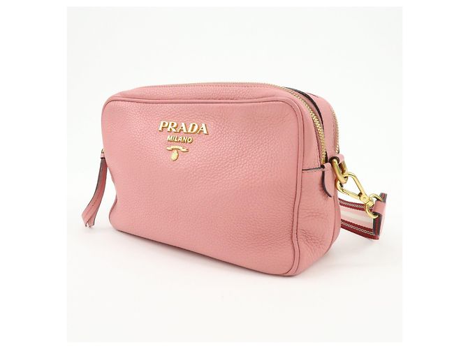 Borsa a spalla in pelle con logo PRADA Borsa a tracolla Borsa camera Rosa - vista 3