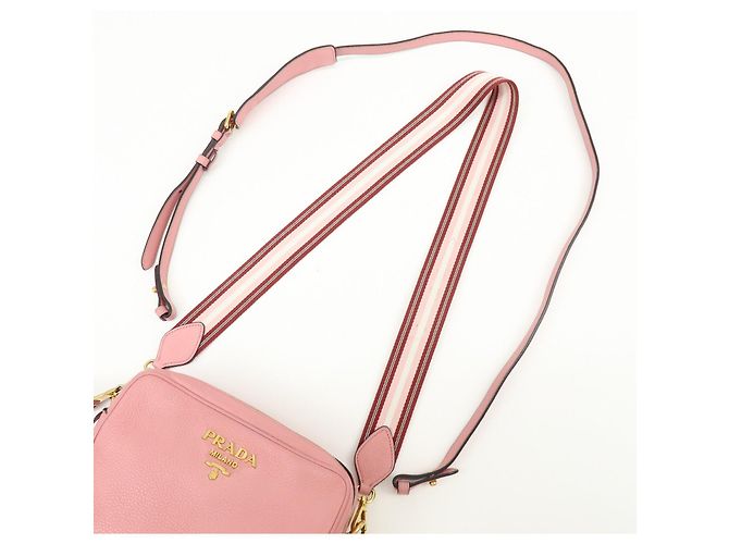 Borsa a spalla in pelle con logo PRADA Borsa a tracolla Borsa camera Rosa - vista 6