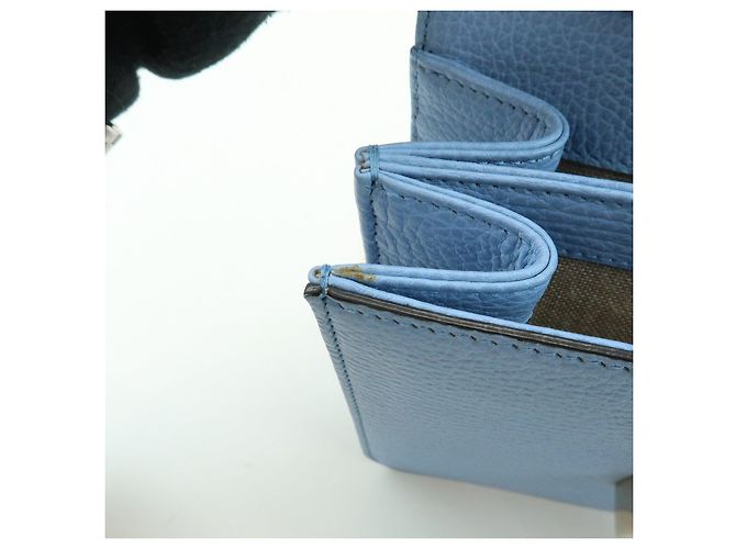 Borsa a tracolla in pelle con catena Interlocking G GUCCI Blu Chiaro 510304 - vista 18