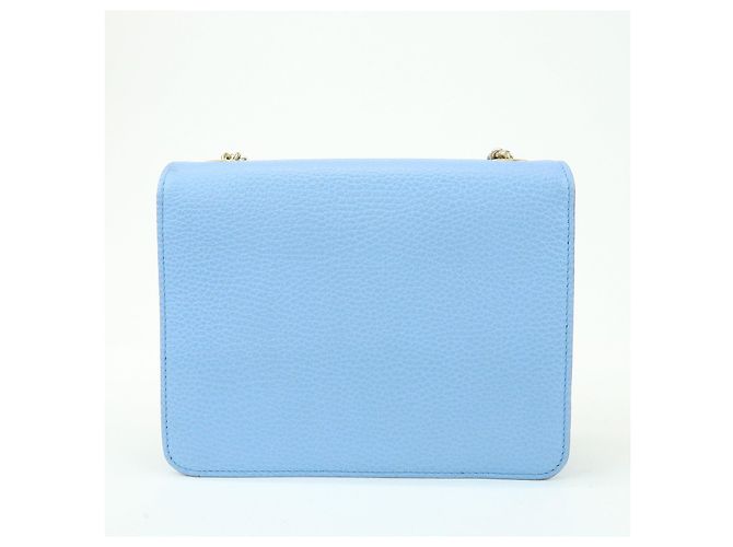 Borsa a tracolla in pelle con catena Interlocking G GUCCI Blu Chiaro 510304 - vista 2