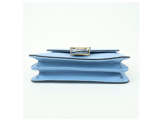 Borsa a tracolla in pelle con catena Interlocking G GUCCI Blu Chiaro 510304 - vista 5