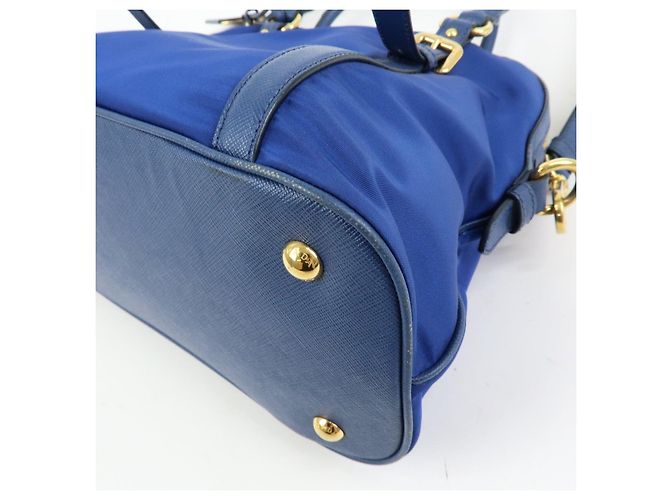 Borsa a mano e a tracolla 2Way PRADA in nylon Tessuto e pelle Saffiano 1BB013 - vista 15
