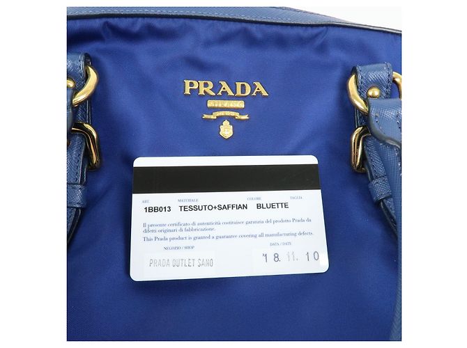 Borsa a mano e a tracolla 2Way PRADA in nylon Tessuto e pelle Saffiano 1BB013 - vista 24