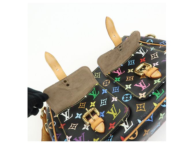 Louis Vuitton Monogram Multicolor Lodge GM Shoulder Bag Noir M40054 - vista 19