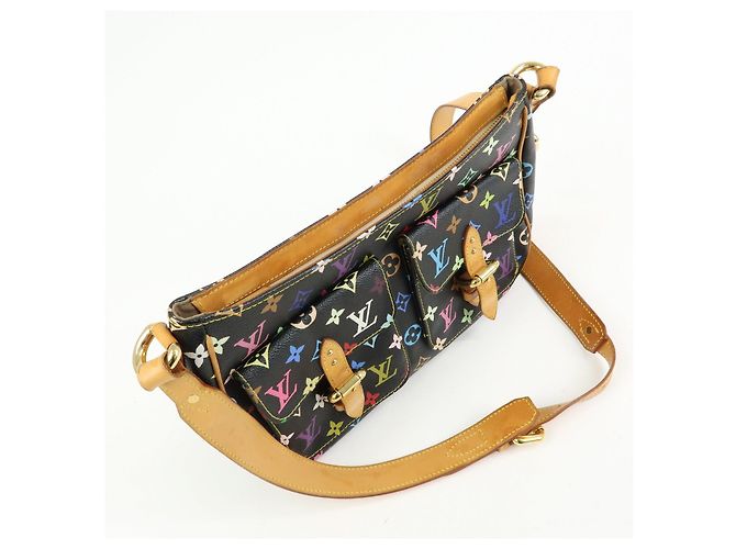 Louis Vuitton Monogram Multicolor Lodge GM Shoulder Bag Noir M40054 - vista 4