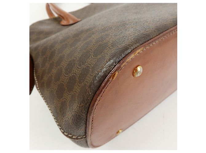 Céline Borsa 2Way CELINE Macadam PVC Leather Borsa a Mano Marrone - vista 13