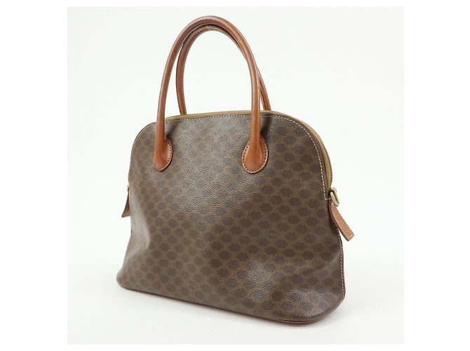 Céline Borsa 2Way CELINE Macadam PVC Leather Borsa a Mano Marrone - vista 3