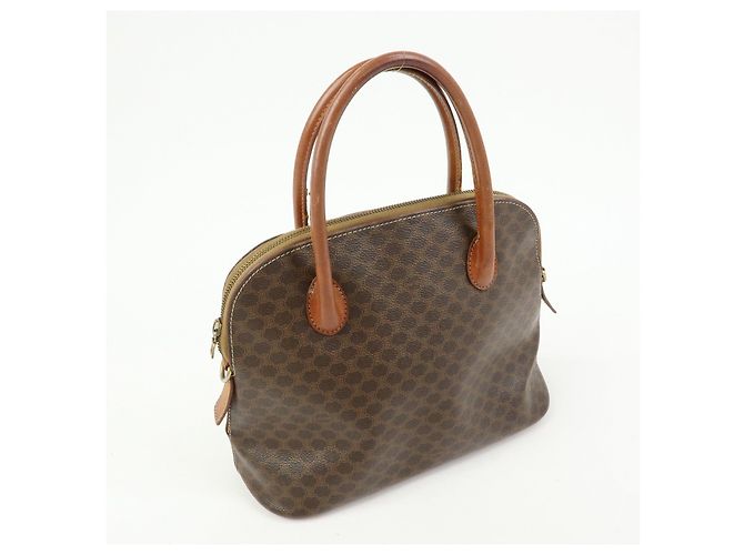 Céline Borsa 2Way CELINE Macadam PVC Leather Borsa a Mano Marrone - vista 4