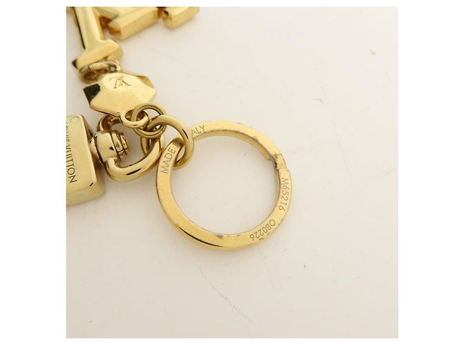 Louis Vuitton Porte Cles LV Facettes Bag Charm Key Chain Gold M65216 - vista 12