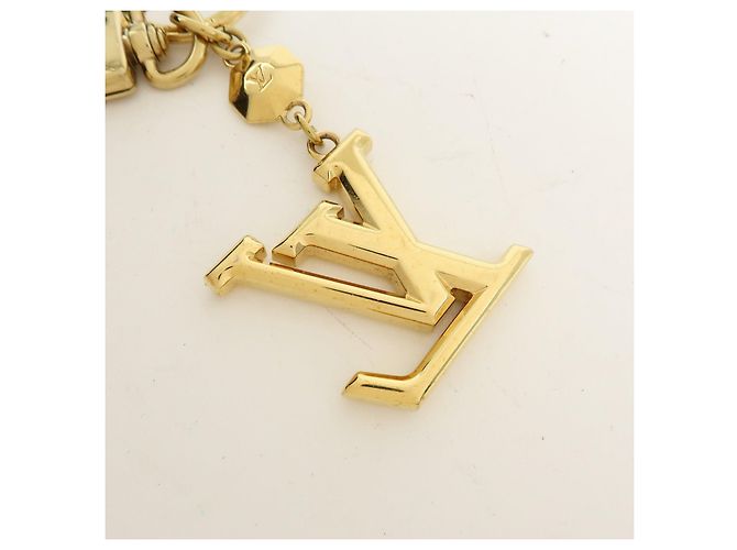 Louis Vuitton Porte Cles LV Facettes Bag Charm Key Chain Gold M65216 - vista 9