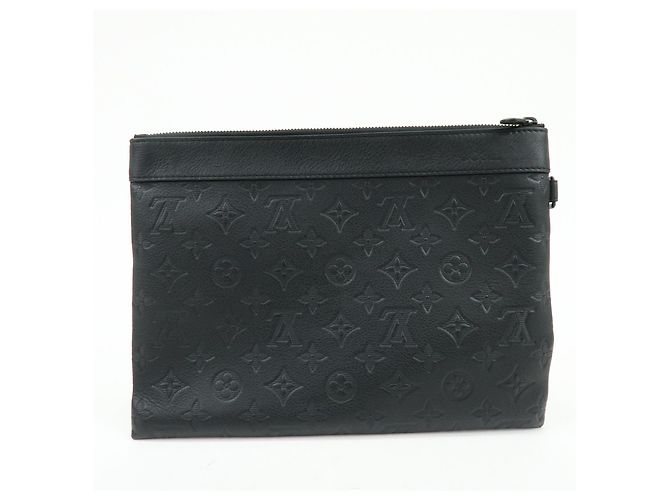 Louis Vuitton Monogram Shadow Leather Pochette To-Go Clutch Bag M81570 - vista 2
