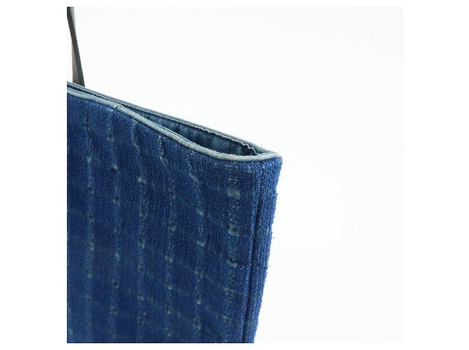 Hermès HERMES Amedaba GM Canvas Leather Tote Bag Hand Bag Navy Blue Black - vista 13