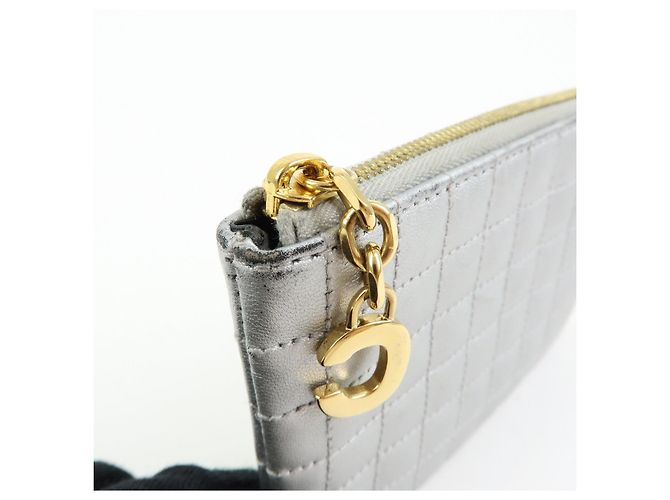 Céline CELINE Leder Münzbeutel C Charm Metallic Silber - Ansicht 11