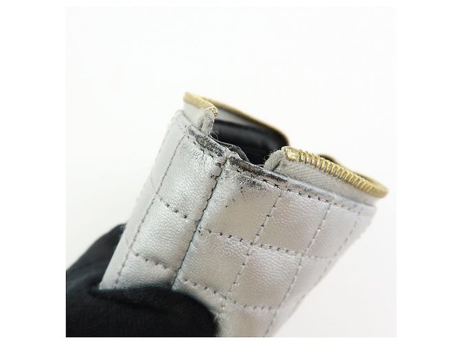 Céline CELINE Leder Münzbeutel C Charm Metallic Silber - Ansicht 15