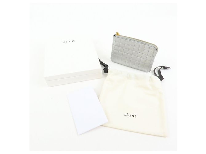 Céline CELINE Leder Münzbeutel C Charm Metallic Silber - Ansicht 19
