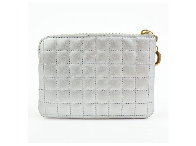 Céline CELINE Leder Münzbeutel C Charm Metallic Silber - Ansicht 2