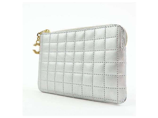 Céline CELINE Leder Münzbeutel C Charm Metallic Silber - Ansicht 3