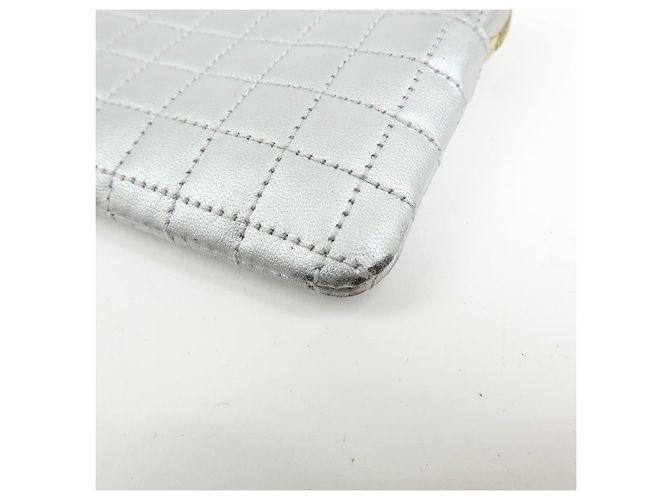 Céline CELINE Leder Münzbeutel C Charm Metallic Silber - Ansicht 7