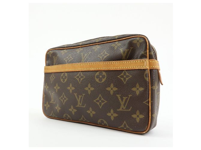 Louis Vuitton Monogram Compiegne 23 Pouch Clutch Bag Brown M51845 - vista 3