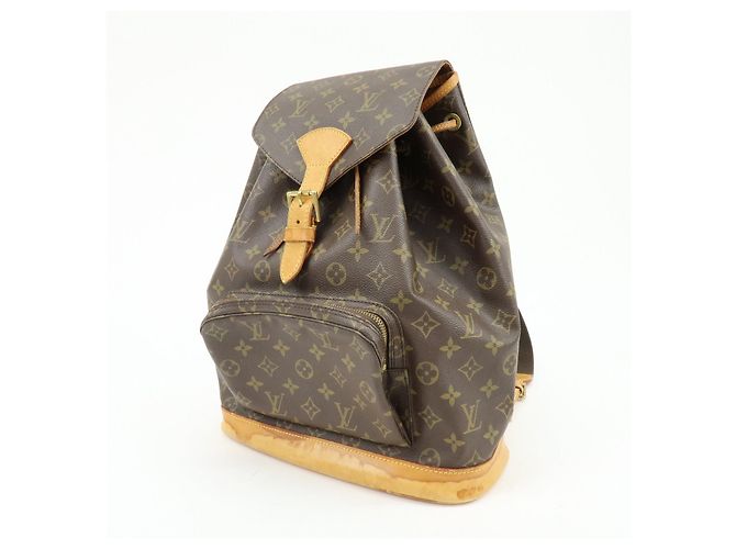 Zaino Louis Vuitton Monogram Montsouris GM Brown M51135 - vista 3