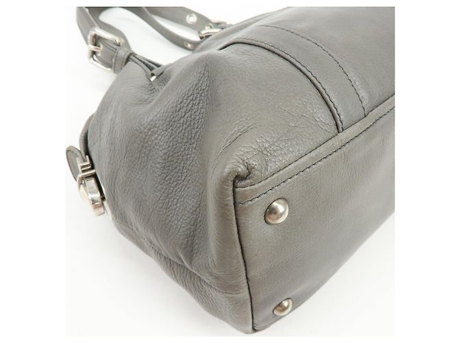 Borsa Boston in pelle con logo Triangle PRADA Borsa a tracolla Grigio BR2630 - vista 11