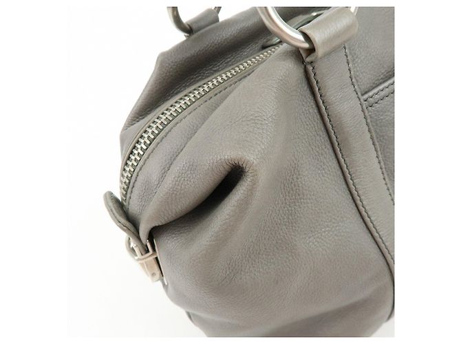 Borsa Boston in pelle con logo Triangle PRADA Borsa a tracolla Grigio BR2630 - vista 14