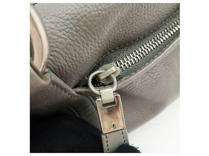 Borsa Boston in pelle con logo Triangle PRADA Borsa a tracolla Grigio BR2630 - vista 18