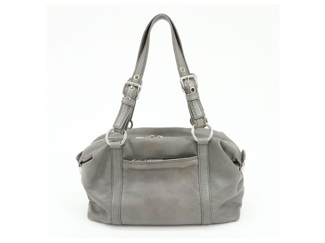 Borsa Boston in pelle con logo Triangle PRADA Borsa a tracolla Grigio BR2630 - vista 2