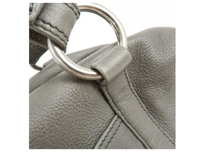 Borsa Boston in pelle con logo Triangle PRADA Borsa a tracolla Grigio BR2630 - vista 9