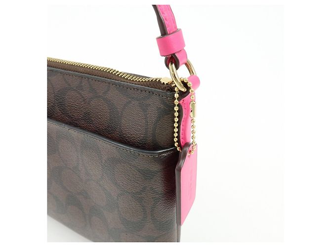 Borsa a tracolla e borsa a spalla COACH Signature PVC Leather Marrone Rosa - vista 11