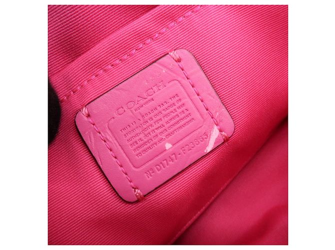 Borsa a tracolla e borsa a spalla COACH Signature PVC Leather Marrone Rosa - vista 20