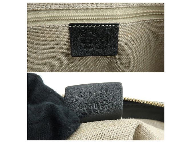 Borsa 2Way in pelle Microguccissima GUCCI Borsa a mano Nera 449657 - vista 11