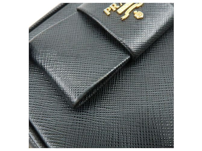Borsa a tracolla PRADA in pelle Saffiano motivo nastro nero 1NF674 - vista 18