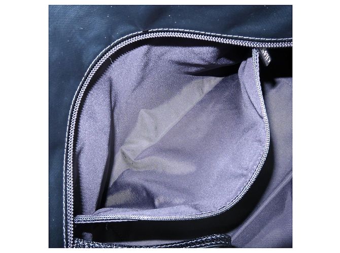 CHANEL Paris Biarritz COCO Mark Leder Canvas Tote Bag Schwarz A34209 - Ansicht 21