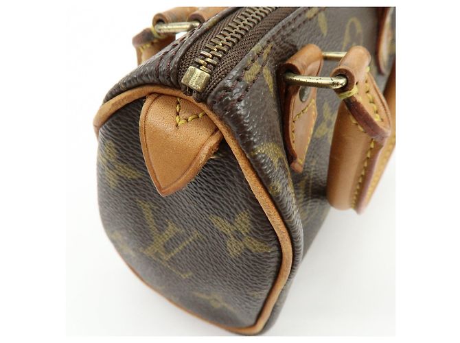 Borsa a mano Louis Vuitton Monogram Mini Speedy Marrone M41534 J75011 Lot - vista 17