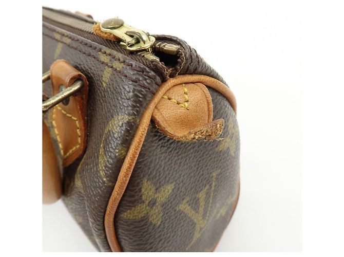 Borsa a mano Louis Vuitton Monogram Mini Speedy Marrone M41534 J75011 Lot - vista 18