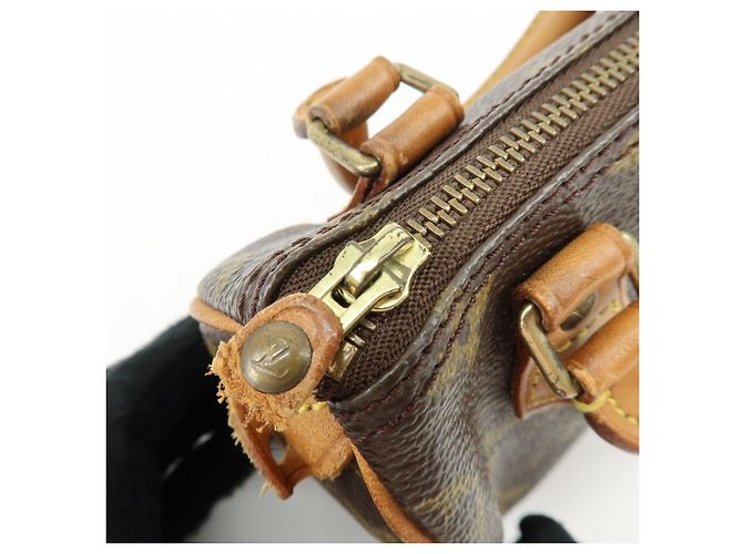 Borsa a mano Louis Vuitton Monogram Mini Speedy Marrone M41534 J75011 Lot - vista 19