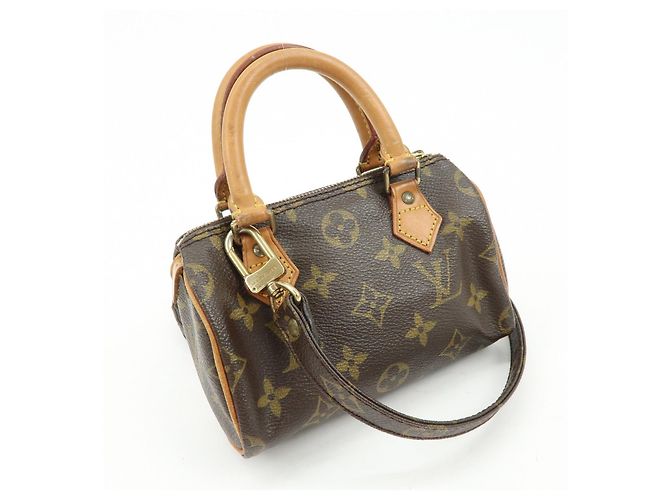 Borsa a mano Louis Vuitton Monogram Mini Speedy Marrone M41534 J75011 Lot - vista 4