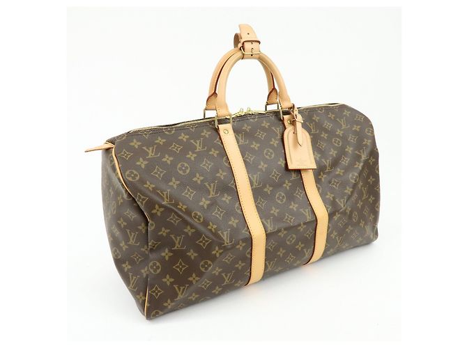 Louis Vuitton Monogram Keep All 50 Boston Bag Brown M41426 - vista 4