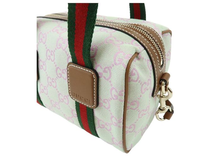 Borsa Mini Boston 2Way GUCCI Sherry Interlocking G Canvas Leather 856055 - vista 8