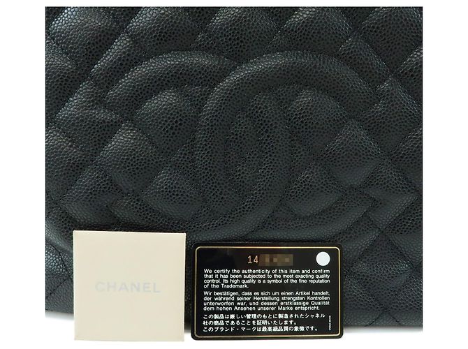 Borsa a tracolla CHANEL Matelasse COCO Mark Caviarskin Nera A50995 - vista 12