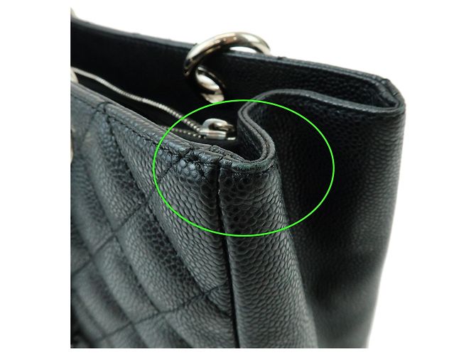 Borsa a tracolla CHANEL Matelasse COCO Mark Caviarskin Nera A50995 - vista 7