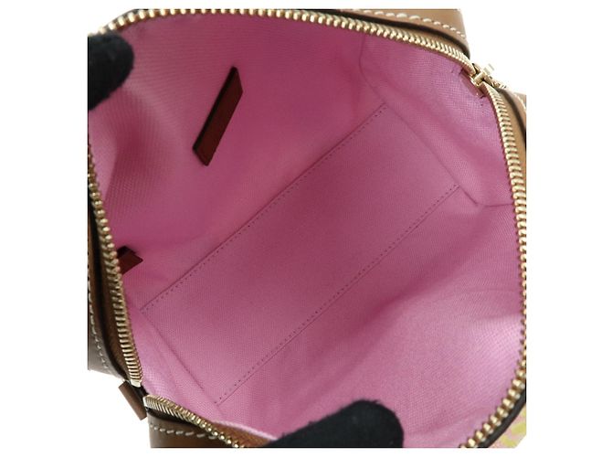 Borsa 2Way GUCCI Sherry GG Canvas Leather Borsa a Mano Rosa Giallo 856055 - vista 10