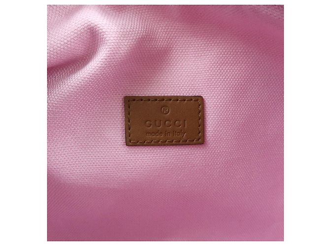 Borsa 2Way GUCCI Sherry GG Canvas Leather Borsa a Mano Rosa Giallo 856055 - vista 11
