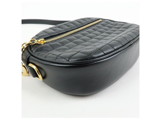 Céline CELINE C Charm Borsa a tracolla in pelle Borsa a spalla Borsa camera Nero - vista 11