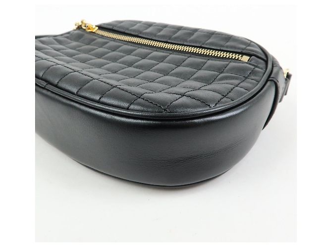 Céline CELINE C Charm Borsa a tracolla in pelle Borsa a spalla Borsa camera Nero - vista 12